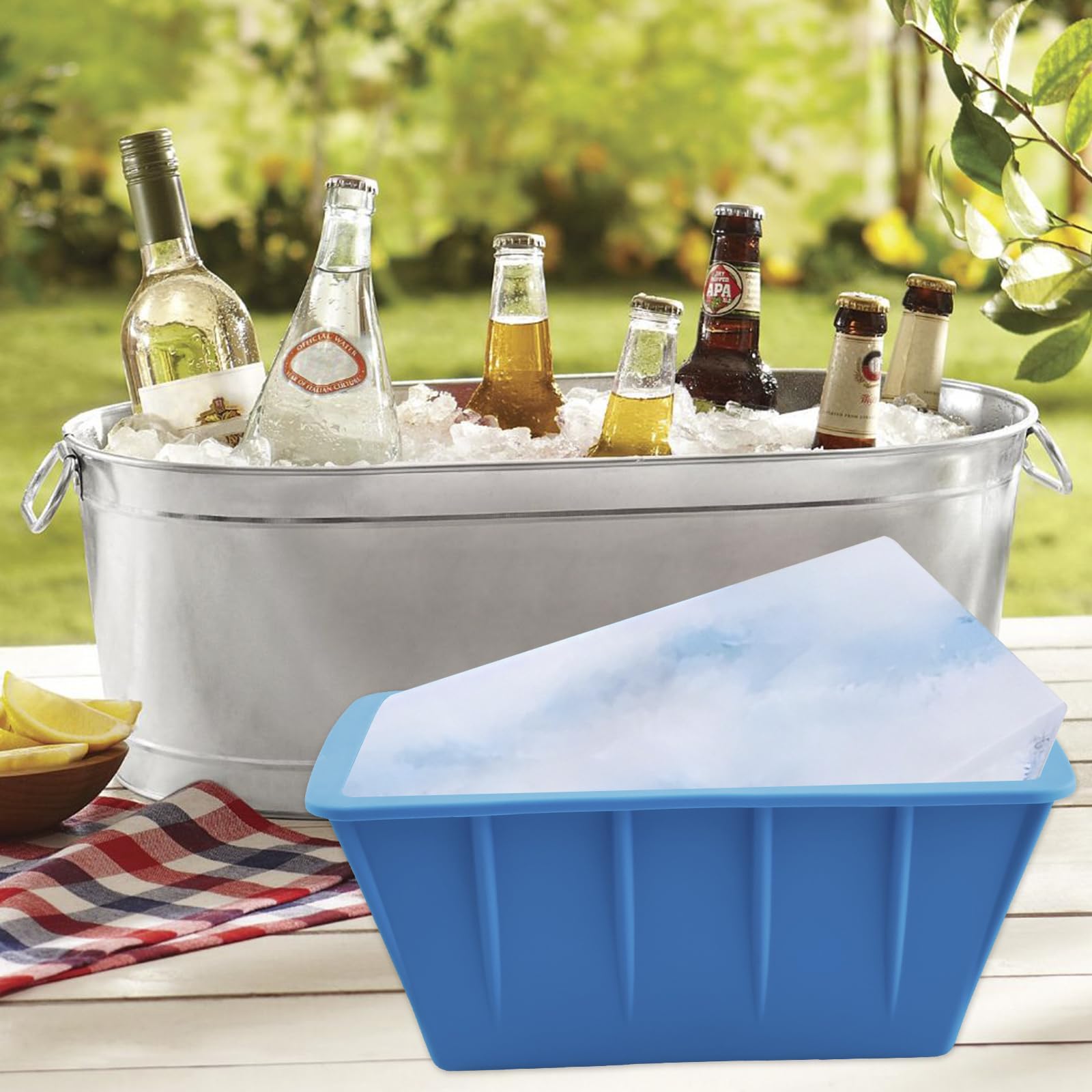 シリコン製アイスキューブトレイ コンパートメント 冷却飲料用 大 fzq0186-1.jpg